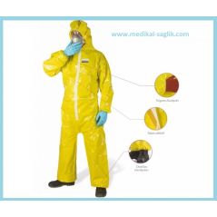 EBOLA VİRÜSÜNE KARŞI KORUYUCU SU GEÇİRMEZ KİMYASALA DAYANIKLI TULUM