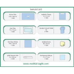 İMPLANT ÖRTÜ SETİ CERRAHİ ÖNLÜKLÜ
