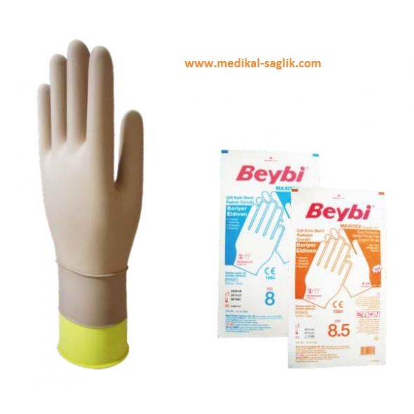 BEYBİ STERİL CERRAHİ ELDİVEN ÇİFT KATLI PUDRASIZ