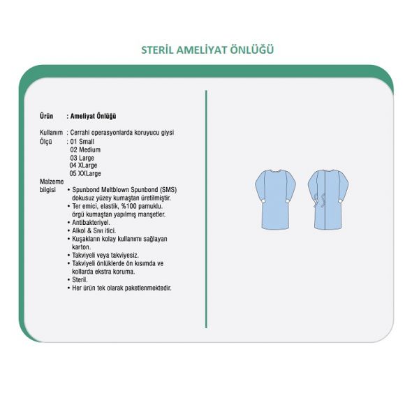STERİL AMELİYAT ÖNLÜĞÜ