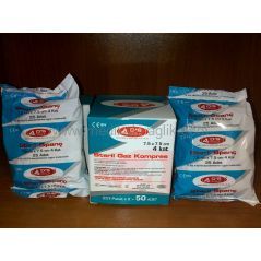 STERİL-GAZ-KOMPRES-7,5X7,5CM 25 Lİ PAKET 50 LİK KUTU