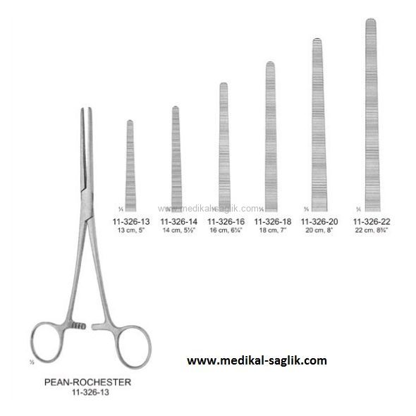 PEAN HEMOSTATİK PENS 16 CM DÜZ